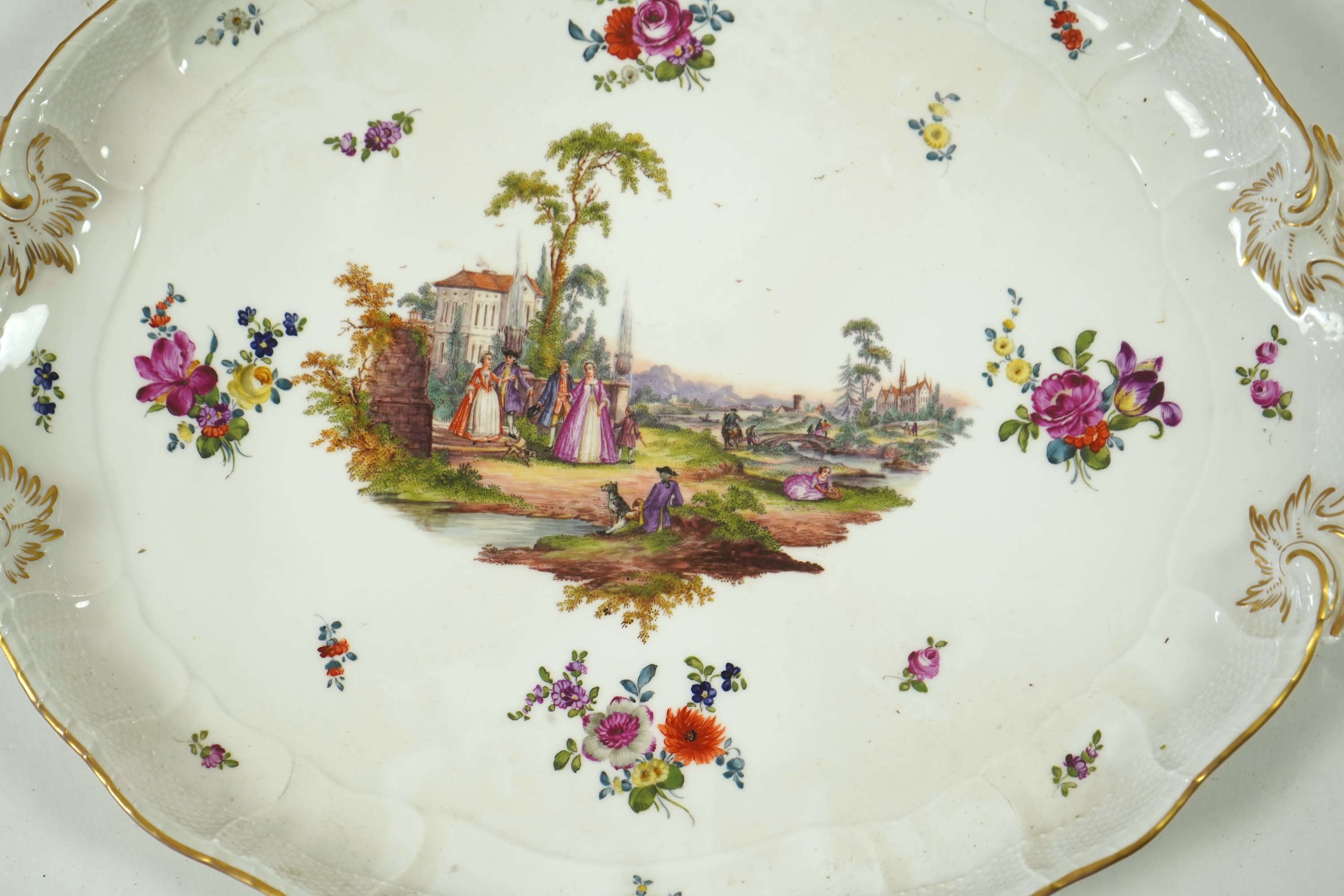 A late 19th century KPM Berlin porcelain tête-à-tête